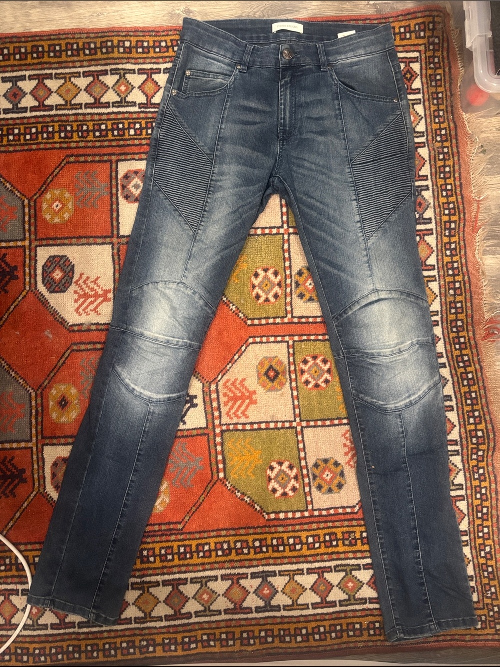 Pierre Balmain Men’s Skinny Moto Jeans